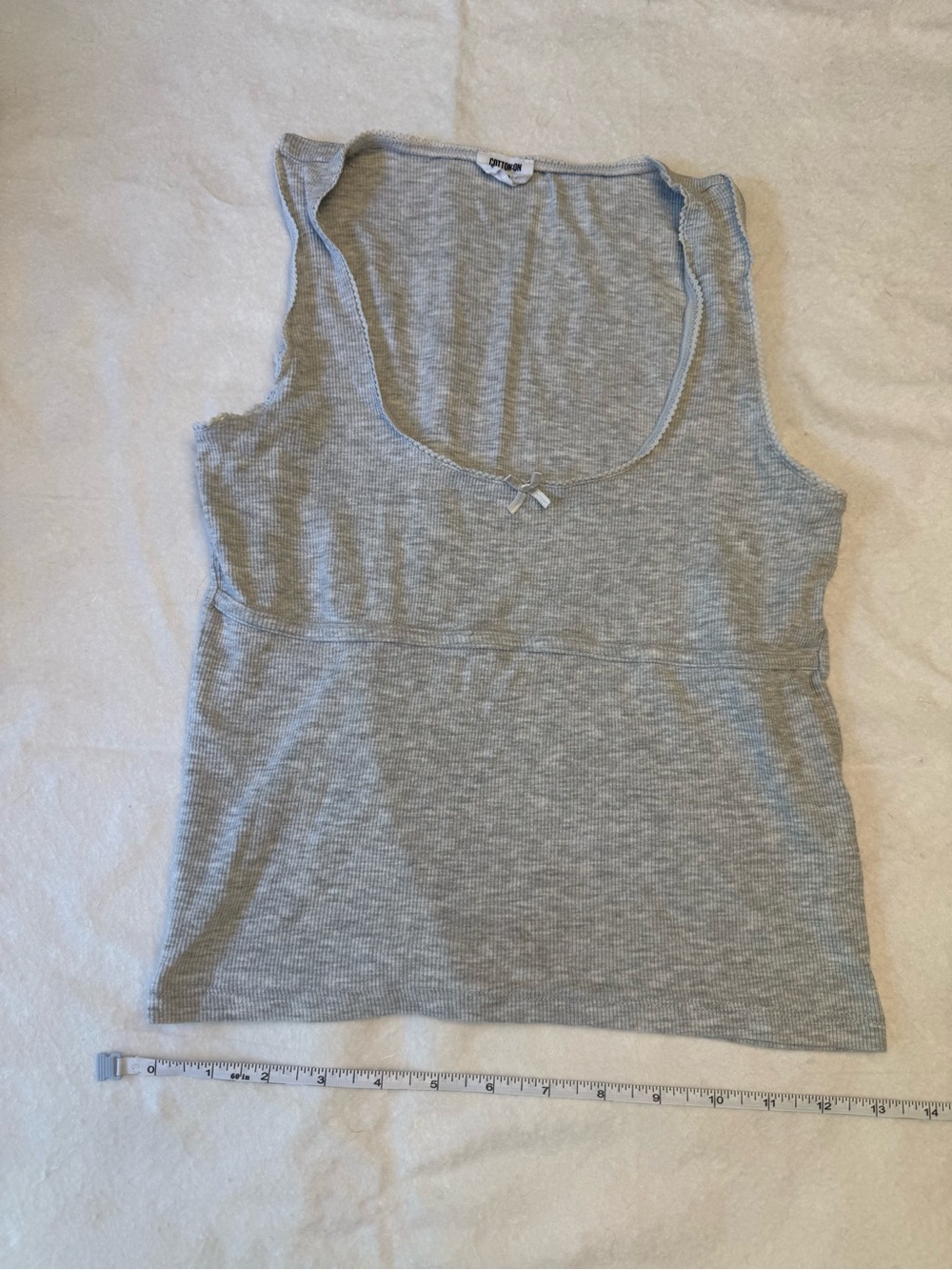 Cotton On Light Gray Ribbed Scoop Neck Camisole